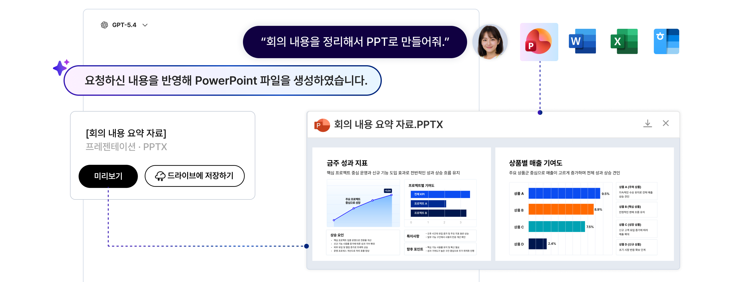 AI로 바로 완성되는 오피스 파일