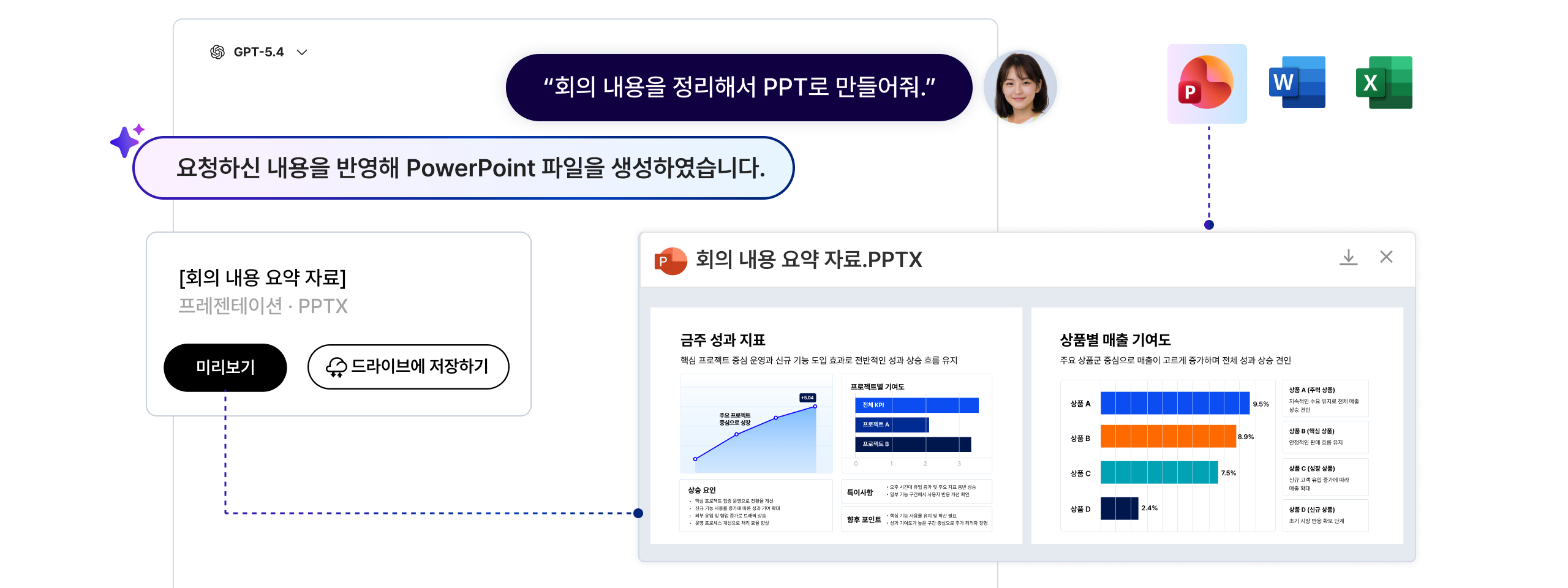 AI로 바로 완성되는 오피스 파일